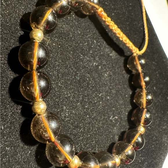 $75
Smoky Quartz stone and 14 karat Solid Gold Beads (4 mm)